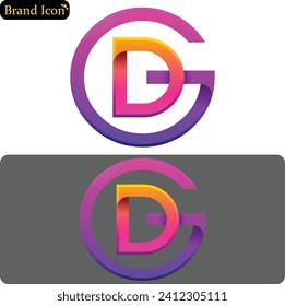 Initial Letter DG, GD Linked Logo. Flat Vector Logo Design Template Element.DG or GD Abstract initial monogram letter alphabet logominimalist DG or GD initial letter vintage brand and logo..


