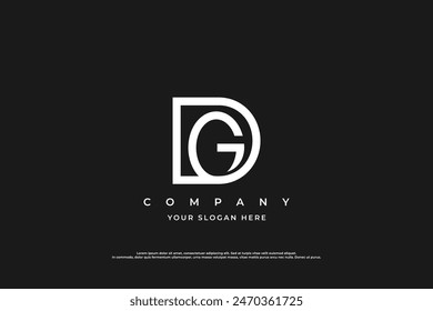 Initial Letter DG or GD Logo Design