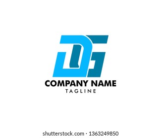 Initial Letter DG Logo Design Template