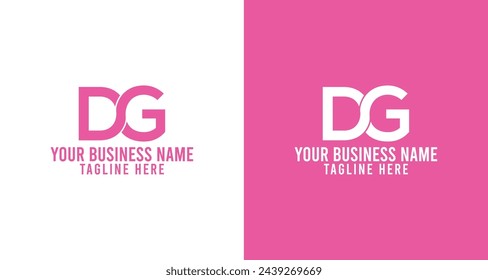 letra inicial DG logo diseño, DG ligado monograma logo