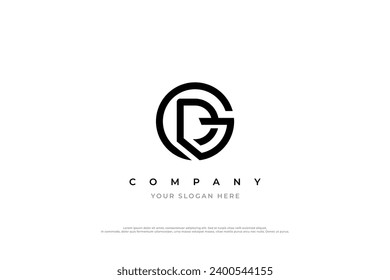 Diseño del logotipo de la primera letra DG o del logotipo de un monograma GD
