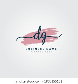 Initial Letter DG Logo - Handwritten Signature Logo