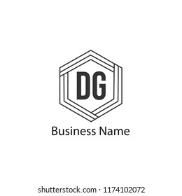 Initial Letter DG Logo Template Design