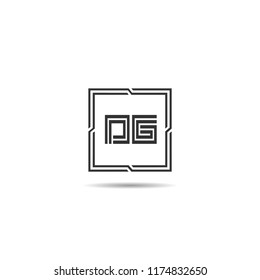 Initial Letter DG Logo Template Design