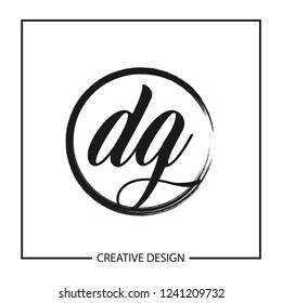 Initial Letter DG Logo Template Design