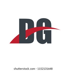 Initial Letter DG Overlapping Design Logo