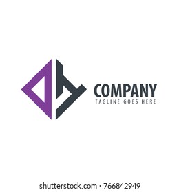 Initial Letter DH Design Logo