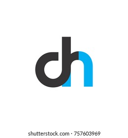 Initial Letter Dh Linked Circle Lowercase Stock Vector (Royalty Free ...