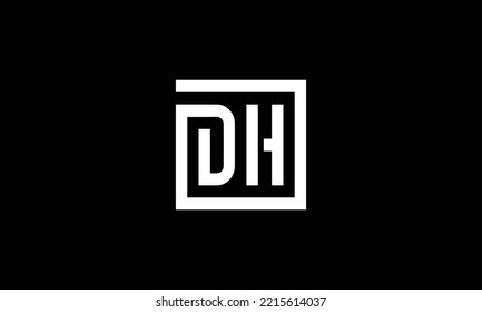 Initial Letter DH logo design template element. letter DH icon.