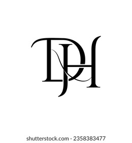 Initial letter DH logo design creative modern symbol icon monogram