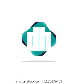 Initial Letter DH Logo Template Design