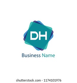 Initial Letter DH Logo Template Design