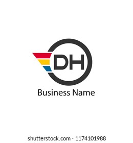 Initial Letter DH Logo Template Design