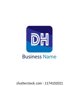 Initial Letter DH Logo Template Design