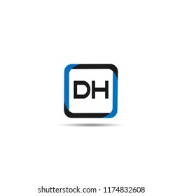 Initial Letter DH Logo Template Design