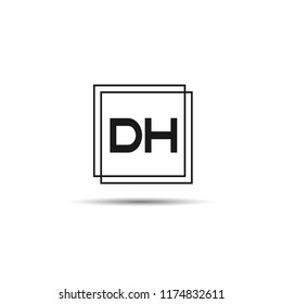Initial Letter DH Logo Template Design
