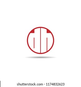 Initial Letter DH Logo Template Design