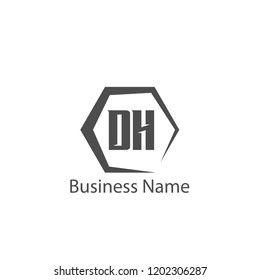 Initial Letter DH Logo Template Design