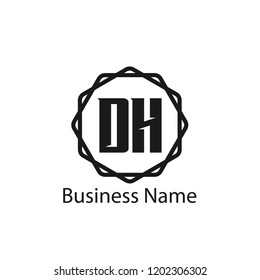 Initial Letter DH Logo Template Design