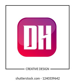 Initial Letter DH Logo Template Design