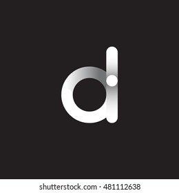 Initial Letter DI Linked Circle Lowercase Logo Black & White