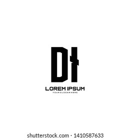 Initial letter DI minimalist building logo vector.