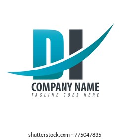 Initial Letter DI Overlapping Logo