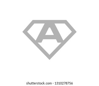 Initial letter A diamond logo template vector
