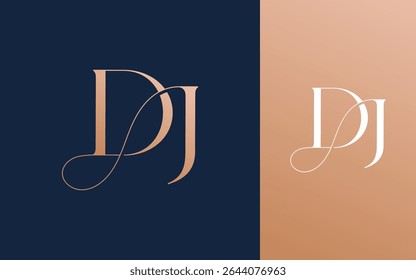 Letra inicial DJ JD logotipo design vetor ilustração para casal, casamento e negócios