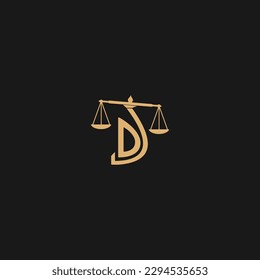 Initial letter DJ Law logo design. Modern letter DJ logo design vector
