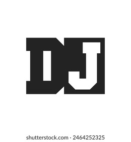 Initial Letter DJ Logo Design Template. DJ Logo