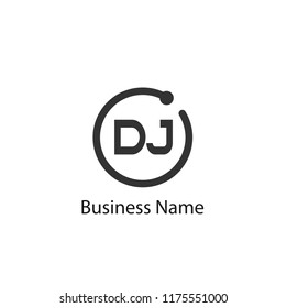 Initial Letter DJ Logo Template Design