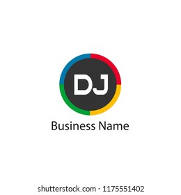Initial Letter DJ Logo Template Design