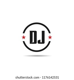 Initial Letter DJ Logo Template Design