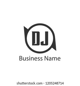 Initial Letter DJ Logo Template Design