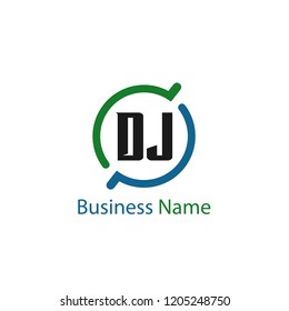 Initial Letter DJ Logo Template Design