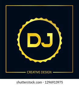 Initial Letter DJ Logo Template Design