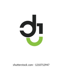Initial letter DJ lowercase logo design template
