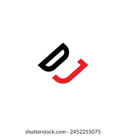 Initial letter dj monogram logo design vector illustration