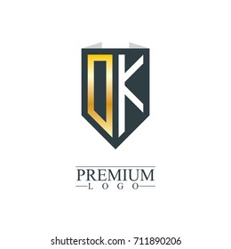 Initial Letter DK Company Design Logo Template