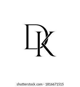 Initial Letter Dk Intersected Monogram Logo Stock Vector (Royalty Free ...