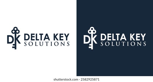 initial letter DK with key logo. key logo. car dealer logo. suitable for your company
