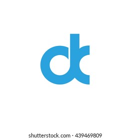 initial letter dk linked round lowercase logo blue
