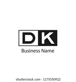 Initial Letter DK Logo Template Design