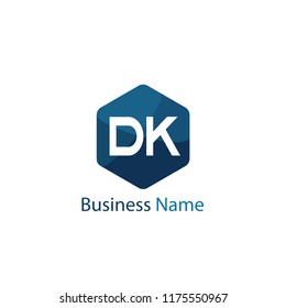 Initial Letter DK Logo Template Design