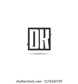 Initial Letter DK Logo Template Design