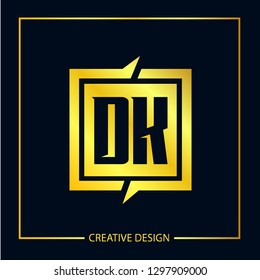 Initial Letter DK Logo Template Design