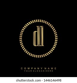 Initial letter DL beautiful handwriting logo vector template