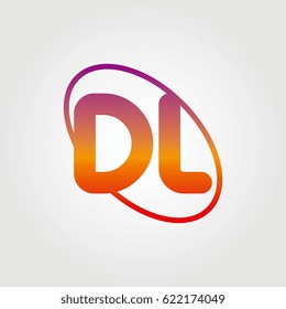 initial letter dl logo on white background