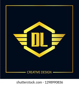 Initial Letter DL Logo Template Design